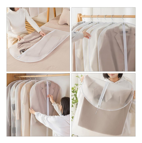 10pcs Protector De Ropa Colgante,bolsa Transparente A Prueba