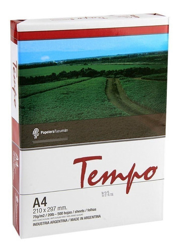 Resma Tempo A4 Papel 75 Grs Para Inkjet Y Laser X 2 Paquetes