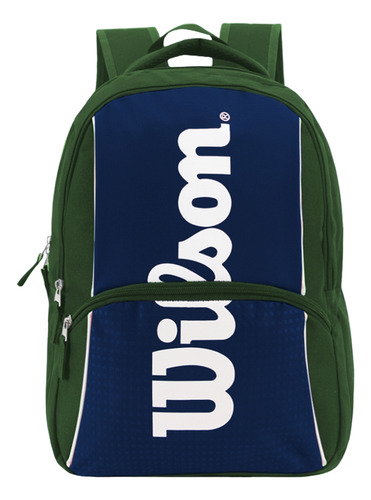 Mochila Urbana Wilson Deportiva Escolar Universitaria Gym Entrenamiento Unisex Reforzada Color Verde