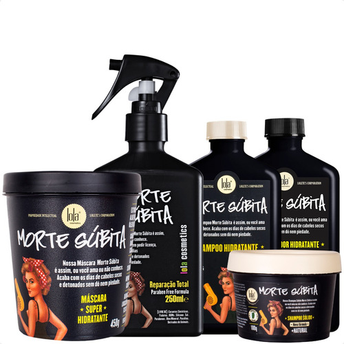 Morte Súbita Lola Kit 4 Produtos + Shampoo Solido 100g