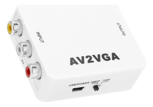 Para Convertidor De Vídeo Av A Vga Portátil 1920x1080 Hd Av2