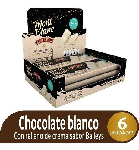 Chocolatina Almendra Montblanc Crema Baileys Caja×6 Unidades