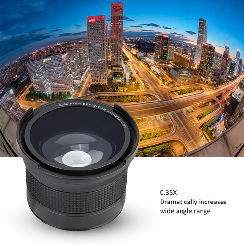 Imagem 9 de 9 de Lente Fisheye De 58mm, 58mm 0.35x Lente Super Grande Angular