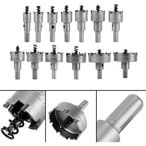13 Brocas Copa Sierra Hss De Carburo Para 16-53mm