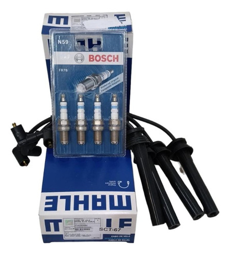 Juego Cables Mahle+ Bujias 4 Elect Bosch Palio Adv 1.6 Etorq