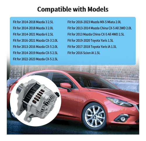Alternador 12v 100a Para Mazda Cx-5, Alta Eficiencia