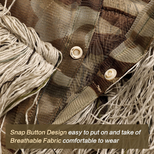 Traje Ghillie 5 En 1, Ropa De Caza Con Camuflaje 3d Que Incl