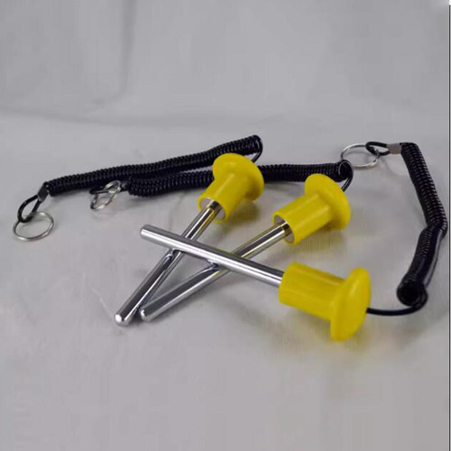 2 Pasador De Pila De Pesas De Acero Duradero Amarillo 8x80mm
