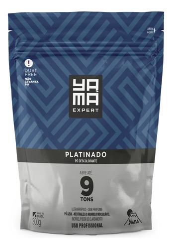 Kit Descoloração Ametista E Pó Platinado Yamá Profissional Tom 9 tons/30 vol