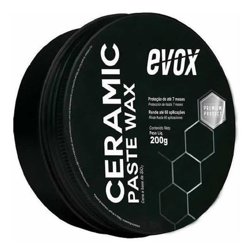 Cera Proteção Carnaúba Ceramic Paste Wax Evox Todas Cores