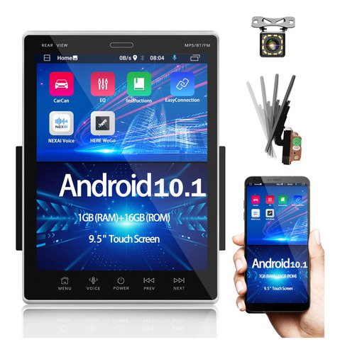 Zk Autoestéreo 2din Android 10.1 Con Pantalla Vertical De