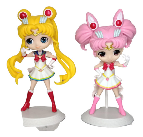 Figuras Pvc Sailor Moon O Chibiusa 16 Cms Con Base Blanca