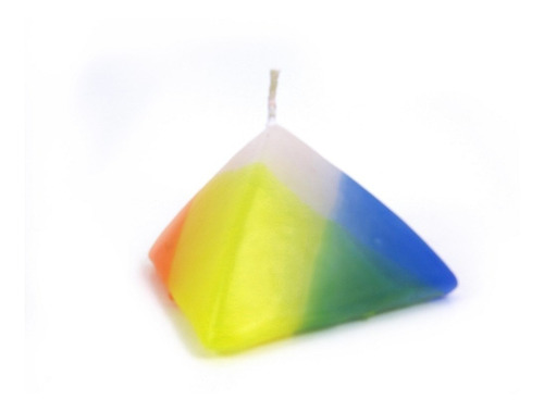 Vela Piramide 5 X 5 Cm Colores - Pacha Kuyuy