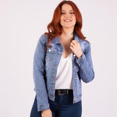 Chaqueta Mezclilla Denim Claro
