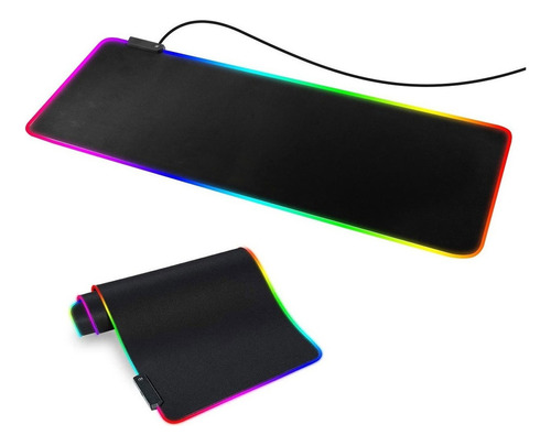 A Alfombrilla De Ratón Gamer Rgb Luz Led Lonk 80x30cm