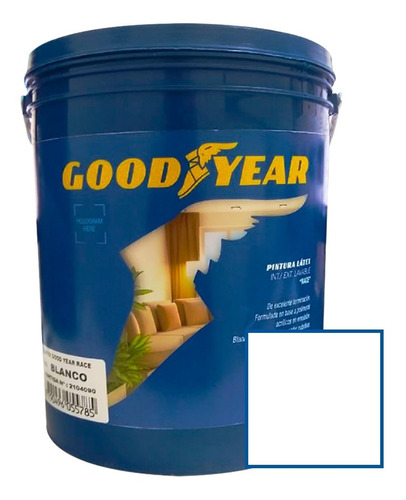 Pintura Latex Lavable Interior Exterior Blanco Goodyear 20lt