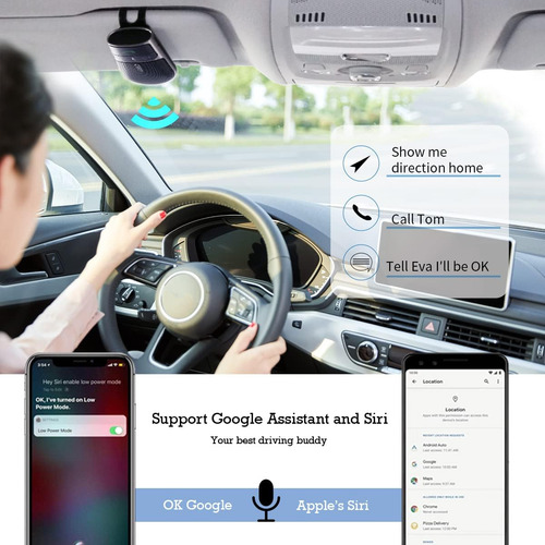 Altavoz Manos Libres Bluetooth Coche Para Teléfono Celular,