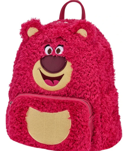 Bolso Backpack Oso Lotso Minimochila Pixar Rosa Chicle Liso Níquel Rosa Chicle