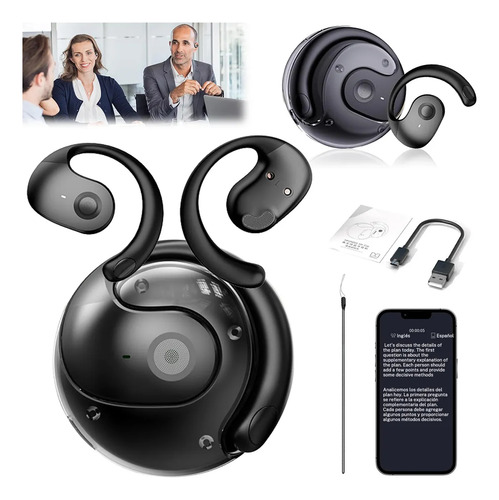 Auriculares Traductor Instantáneo Con Ia - 114 Idiomas En Tiempo Real, Compatible Ios/android, Ideal Para Viajeros Y Negocios