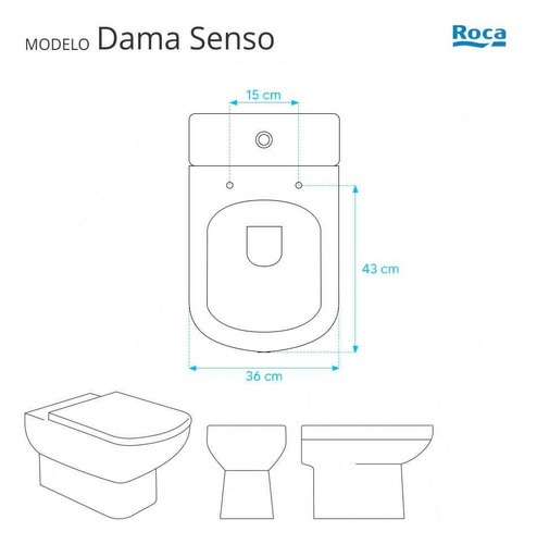 Assento Sanitário Poliéster Dama Senso Branco Para Roca