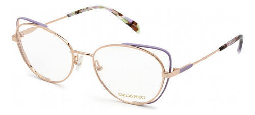 Anteojos Emilio Pucci Ep5141 028 De Metal Con Montura Comple