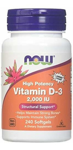 Suplemento Vitamina D - Now Foods - Vitamina D-3 2000 Iu 240