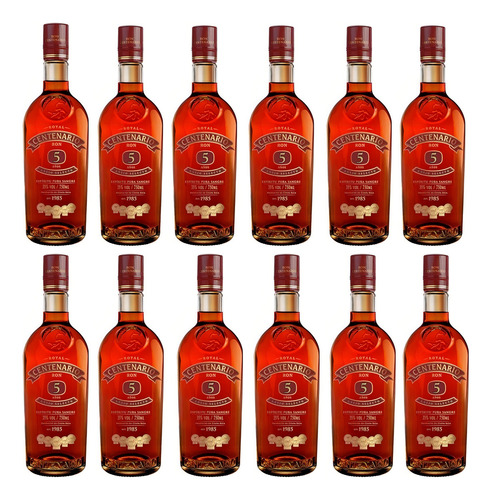 Pack De 12 Ron Royal Centenario 5 Años 750 Ml