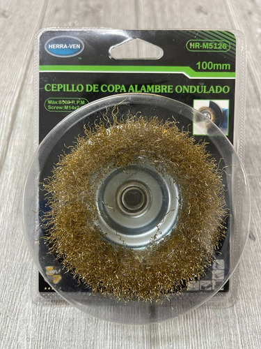 Cepillo De Alambre Para Esmeril Copa 100mm Pulir Latonado