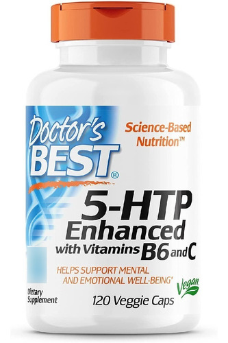 5-htp Con Vitaminas B6 Y C Doctor's Best 120 Capsulas