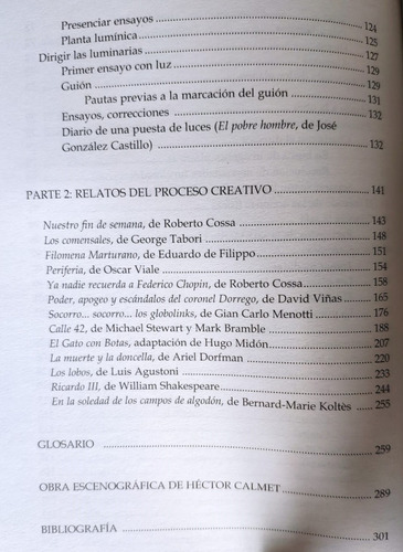 Escenografía Escenotecnia Iluminación Héctor Calmet Firmado (Usado)