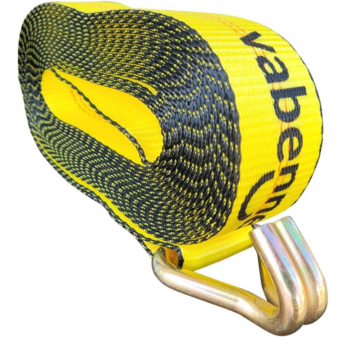 Imagen 10 de 10 de Cinta Amarre Crique Traca Traka 50x9 M Linga Malacate 5 Ton Color Amarillo