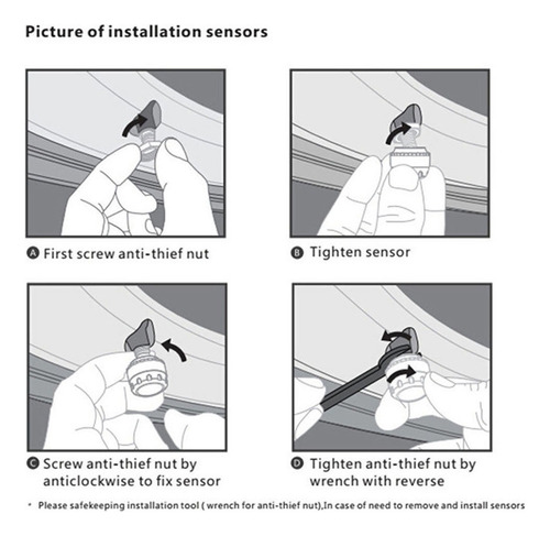 Sistema De Control De De Neumáticos De Coche Solar Sensor