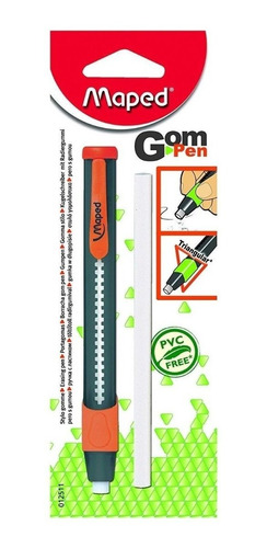 Goma De Borrar Maped Gom Pen Tipo Lapiz + Repuesto Pvc Free