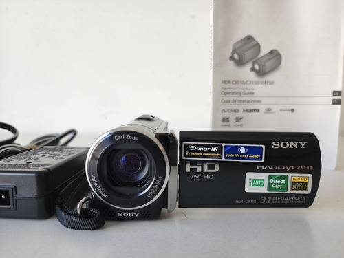 Imagen 3 de 5 de Videocamara Filmadora Sony Handycam Hdr-cx110 Con Cables