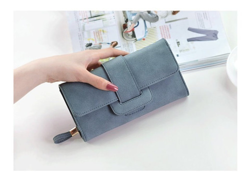Monedero Dama Casual Con Monedero Mujer Color Gris