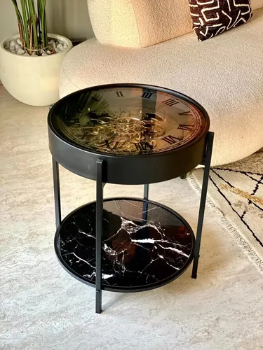 comprar Mesa Auxiliar Ratona Decoración Reloj Living Retro
