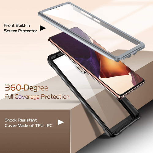Temdan For Samsung Galaxy Note 20 Ultra Case, Built-in Scree