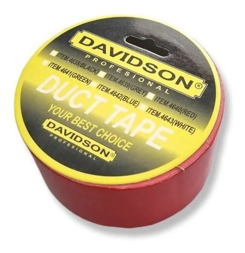 Cinta Duct Tape Roja Impermeable Multipropósito Davidson