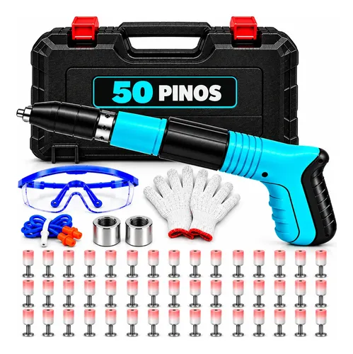 Kit Pistola Finca Pino De Fixação Ação Direta + 50 Pinos