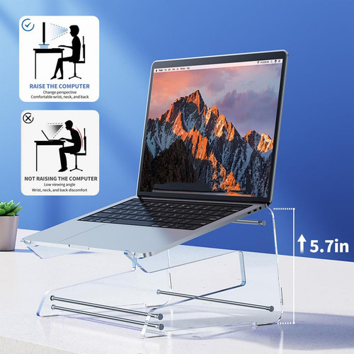 . Suporte De Laptop Para Mesa, Acrílico Removível