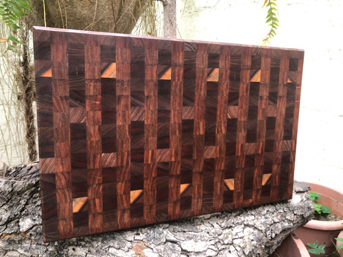 Tabla De Madera Tzalam P/picar -tipo Butcher Block- 60x40 Tabla End Grain