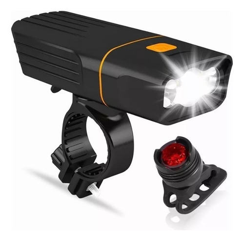 Luz De Bicicleta 1000 Lúmenes 3leds 5 Horas Power Bank