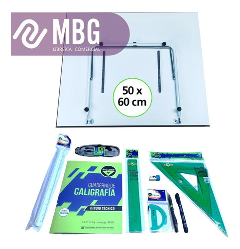 Imagen 4 de 9 de Tablero Dibujo Pizzini 50x60 6 Posicionesc/atril +productos