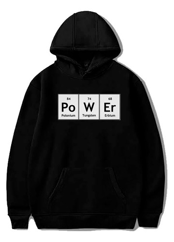 Sudadera Hoodie Power Tabla Periodica