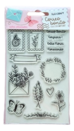 Ibi Craft - Correo Bonito - Sello De Silicona - Scrapbooking Tinta Negro Exterior Transparente