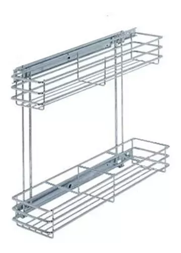 Canasto Especiero Extraible Cromado 3 Niveles 110mm Difha