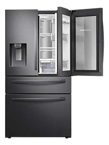 Refrigerador inversor de caviar preto sem gelo Samsung RF28R7351 com freezer 600L 127V