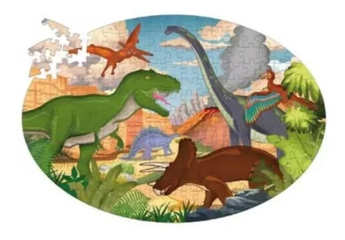 Puzzle 205 Piezas Con Libro Conoce Los Dinosaurios Edu Full