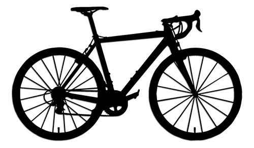 Cuadro Bicicleta - Madera Calada - Negro Deco - 60x35cm