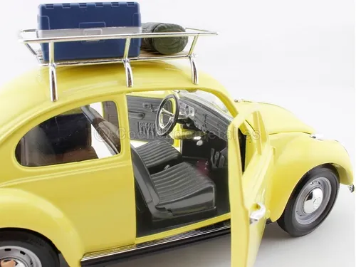 Volkswagen Beetle 1967 Vocho 1:18 Lucky Die Cast Color Amarillo